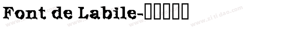 Font de Labile字体转换